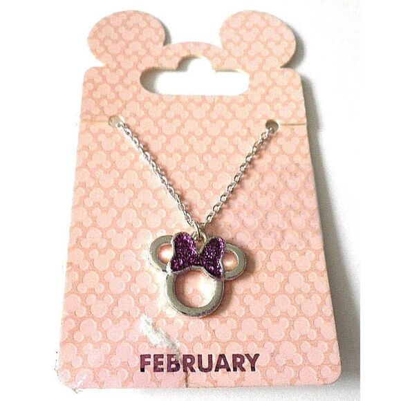 Minnie Mouse February Necklace - Picture 1 of 1